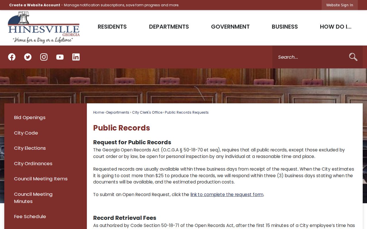 Liberty County arrest lookup Hinesville public-records request
